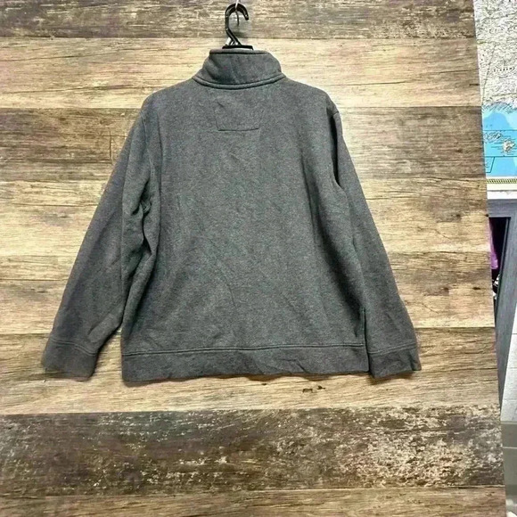 Nautica Zip Up Sweater Heather Gray - Picture 2 of 4